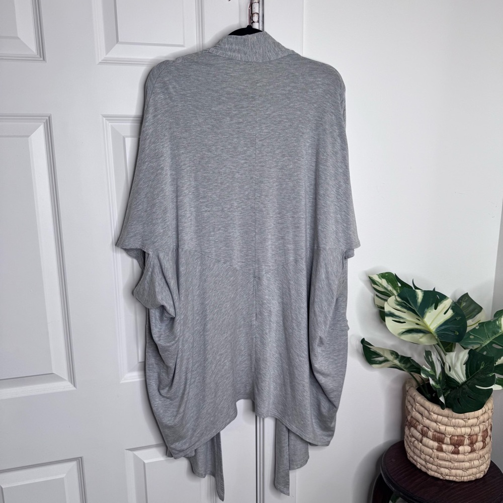 Beyond Yoga Origami Cardigan Cozy Fleece Wrap Grey XS/Small - Picture 3 of 6